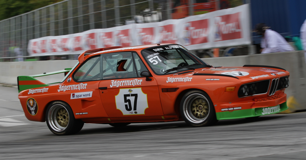 Jan Heiselberg vandt med sin smukke BMW 3,5 CSL
(Foto: Motorsporten.dk)